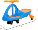 Wiggle Car Ride on Toy - Easy-to-Use Kid Car for Ages 3 Years and Up with No Batteries, Gears, or Pedals by Lil Rider (Blue/Orange), Large,Yellow / Black by TinyTreasures Baby Boutique