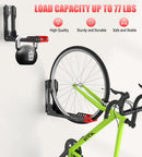 Swivel Bike Wall Mount, Space Saving Bike Rack Garage, No Heavy Lifting Required Bicycle Wall Mount, Vertical Wall Bike Hanger Can Holds up to 77 lbs, Red by GreenHaven Gardens