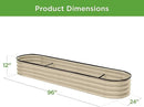 Best Choice Products 8x2x1ft Outdoor Metal Raised Garden Bed, Oval Deep Root Planter Box for Vegetables, Flowers, Herbs, and Succulents w/ 108 Gallon Capacity - Beige by GreenHaven Gardens