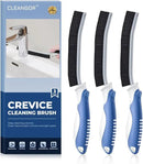 Crevice Cleaning Brushes, Scrub Brush for Hard to Reach Small Space, Home Essentials, Cleaning Supplies, Cleaning Tools for Household Use, Bathroom, Shower, Kitchen, Toilet, Window (3, Blue) by CozyNest Decor