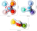 ALASOU 3PCS Pop Suction Cup Spinner Toys for 1 Year Old Boy Girl|Novelty Spinning Tops Toddler Toys Age 1-2|Sensory Baby Bath Toy for Toddlers 1-3|12 18 Months Boy Birthday Gift for Infant by TinyTreasures Baby Boutique