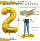 GOER Number 26 Balloons for 26th Birthday Party Decorations,42 Inch Jumbo Foil Helium 62 Balloons for 62nd Birthday Party Decoration (Gold) by TinyTreasures Baby Boutique