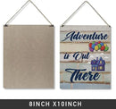 Qious Inspirational Signs Gift Farmhouse Adventure is Out There Wooden Hanging Sign Rustic Art Wall Home Living Room Bedroom Kitchen Decoration 10 x 8 Inches by CozyNest Decor
