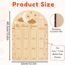ORIGACH My First Year Baby Growth Photo Display Wood Board - 12 Months Newborn Milestones Photo Board - Neutral Baby Keepsake Frame 1st Birthday Party Nursery Decor New Mom Gift - Moon Star & Cloud by TinyTreasures Baby Boutique