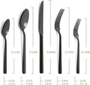 Hand Forged Stainless Steel Flatware Set Silverware Set Cutlery Set Hexagon Handle Black Mirror Finished 20 Pieces Service for 4 by CozyNest Decor