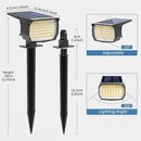 Solar Spot Lights Outdoor Waterproof IP65, 12 Pack Landscape Spotlights with 46 LEDs, 3 Modes Auto On/Off Solar Powered Flood Lights for Outside Pathway, Yard, Garden, Walkway (Warm White) by CozyNest Decor