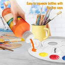 Washable Paint Set for Kids 6 Colors, Non Toxic Kids Painting Set, Tempera Bulk Paint 8 oz, Classroom Paints for Toddlers Art, craft, Home Finger Paints projects by TinyTreasures Baby Boutique