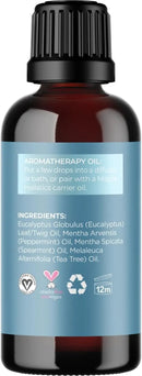 Breathe Essential Oil for Diffuser - Invigorating and Refreshing Breathe Essential Oil Blend with Eucalyptus Peppermint Tea Tree and Mint for Diffusers for Home and Shower Aromatherapy (1 Fl Oz) by CozyNest Decor