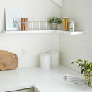 BAYKA Floating Shelves for Wall – Rustic Wood Wall Shelves with Metal Brackets for Bathroom, Bedroom, Kitchen, or Living Room Decor – White, Set of 3, Sturdy Storage with 22lb Capacity by CozyNest Decor