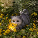 Solar Garden Statues Outdoor Cat Lights, Unique Housewarming Garden Gifts for Women Mom Wife Grandma and Sisters，Cute Cat Sculpture Decoration for Patio, Terrace, Balcony, Lawn by GreenHaven Gardens