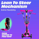 SKIDEE Kick Scooters for Kids Ages 3-5, Adjustable Height Foldable Scooter with Removable Seat, 3 LED Light Wheels, Rear Brake, Wide Standing Board, Suitable Up to 12 Year Old Boys/Girls by TinyTreasures Baby Boutique