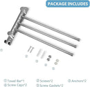 Towel Rack Wall Mounted JSVER 3 Arms Bathroom Towel Rack, 180° Rotation Space Saving Towel Holder for Bathroom by CozyNest Decor