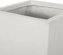 Christopher Knight Home Jorine Tapered Planter, Cast Stone Plant Pot, Lightweight Concrete Urban Planter, Standing Urn, Patio Garden Pot for Entryway Poolside, No Assembly Needed, 13" Matte White by CozyNest Decor