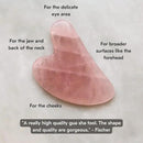 Mount Lai Rose Quartz Gua Sha Facial Tool – The Stone of Graceful Radiance – 100% Genuine Rose Quartz Stone Face Sculpting Tool for Lymphatic Drainage, Puffiness Reduction & Graceful Beauty by CozyNest Decor