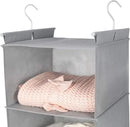MAX Houser 6 Tier Shelf Hanging Closet Organizer, Closet Hanging Shelf with 2 Sturdy Hooks for Storage, Foldable (Light Grey) by CozyNest Decor