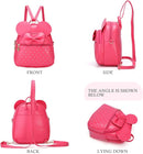 KL928 Girls Bowknot Polka Dot Cute Mini Backpack Small Daypacks Convertible Shoulder Bag Purse for Women by TinyTreasures Baby Boutique