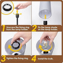 Yarra-Decor Bedside Lamp with USB Port - Touch Control Table Lamp for Bedroom 3 Way Dimmable Nightstand Lamp with Round Grey Fabric Shade for Living Room, Dorm, Home Office (LED Bulb Included) by CozyNest Decor