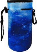Water Bottle Bag Carrier, Neoprene Sleeve Portable Insulator Cover With Drawstring for 18-20 Oz Bottles (Blue) by TinyTreasures Baby Boutique