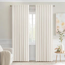 MIULEE Ivory Back Tab Blackout Curtains 84 Inch Length 2 Panels Set for Living Room Bedroom Privacy, Rod Pocket/Pinch Pleat Thermal Insulated Room Darkening Pleated Light Blocking Drapes by TinyTreasures Baby Boutique