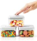 0.6 Qt Pop Containers - 3 Pack Mini Travel Snack Container, BPA Free Food Storage Canisters with Lids, Small Freezer Containers Candy Jar Plastic 520ml*3 by CozyNest Decor