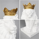 LCdecohome Sculptures Home Decor Lion Statue 15 Inch White Lion Decoration for Living Room 8.5 * 5.5 * 15 Inch by GreenHaven Gardens
