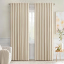 MIULEE Cream Beige Back Tab Light Blocking Curtains 84 Inch Length 2 Panels Set for Living Room Bedroom Privacy, Rod Pocket/Pinch Pleated Thermal Insulated Room Darkening Blackout Drapes W66xL84 by TinyTreasures Baby Boutique