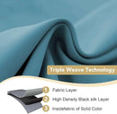 H.VERSAILTEX Ultra Soft Microfiber Thermal Insulated Antique Copper Grommet Blackout Curtains/Window Treatment Draperies 52 by 72 - Inch for Living Room/Bedroom,Set of 2 - Storm Blue by CozyNest Decor