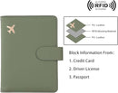 Melsbrinna Rfid Passport Holder for Travel women/Men, Cute Passport Wallet Rfid Blocking Card Slots, Rfid Passport Cover/CaseTravel Wallet, Passport Book Holder (1, Green) by TinyTreasures Baby Boutique
