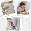 Moonkie Silicone Baby Sippy Cups | 3 Stages Training Cup Straw Cup for Infants Toddlers and Kid | 4 oz 1Pack by TinyTreasures Baby Boutique