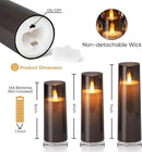Homemory Decorative Flameless Candles, Battery Operated Candles with Remote & Timer, Flickering Led Pillar Candles, Plexiglass, Grey, Pack of 9, D2.2 xH 5" 6" 7" by CozyNest Decor