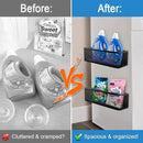 Picowe Magnetic Laundry Organizer, Extra Large Magnet Basket for Laundry Room,16.5lb Capacity Magnetic Shelf for Washer /Dryer, Fridge & Small Spaces (XL, Black) by CozyNest Decor