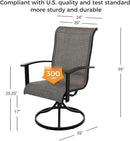 Grand patio Outdoor Swivel Dining Chairs 4-Piece Patio Dining Chairs Set Mesh Sling Patio High Back Swivel Rockers, Mixed Coffee by GreenHaven Gardens