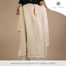 Salt Earth GOTS Certified 100% Organic Cotton Throw Blanket, 90" X 90" Waffle Blankets & Throws for Bed, Throw Blanket for Couch, Modern and Cozy Blanket, All Season, Comfy & Soft Blanket (Parchment) by TinyTreasures Baby Boutique