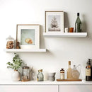 LaVie Home Floating Shelves, 15.6 Inch Wall Shelf Set of 3, Hanging Shelf with Invisible Brackets, Wall Decor for Bathroom, Bedroom, Living Room, Kitchen Storage, Modern White by CozyNest Decor