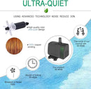 Submersible Pump 880GPH (3500L/H 60W) Ultra Quiet with Dry Burning Protection 10.2ft High Lift for Fountains, Hydroponics, Ponds, Aquariums & More… by GreenHaven Gardens