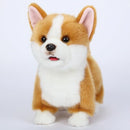 Interactive Plush Corgi Dog, Companion Robot Dog Pets,Handmade Weighted Stuffed Animals,Electronic Walking Toy with Barking,Tail Wagging,Talking, by TinyTreasures Baby Boutique