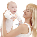 Baby Teething Toys with Easy-Hold Handle, Silicone Infant Toothbrush, Textured On Both Sides Helps Massage, Soothe Sore Gums, Teething Toys for Babies 0-6 Months, 6-12 Months Peach Powder & Gray by TinyTreasures Baby Boutique