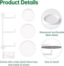Rotating Window Plant Shelves, 3-Tier Metal Plant Shelf Indoor, White Plant Stand, Plant Rack for Wall Planters for Plants¡ê?Window Sill Gifts for Plant Lovers by GreenHaven Gardens