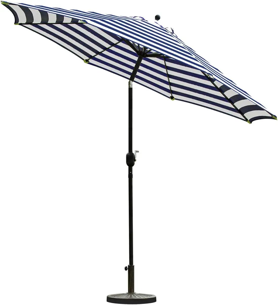 Sunnyglade 9' Patio Umbrella Outdoor Table Umbrella with 8 Sturdy Ribs (Blue and White), photo 2 of 6