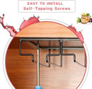 Wine Glass Rack - Under Cabinet Stemware Wine Glass Holder Glasses Storage Hanger 2 Pack Metal Organizer for Bar Kitchen 4 Rows Gold by CozyNest Decor
