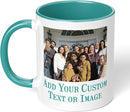 Personalized Mother's Day Coffee Mug, Custom Mum Photo Text 11 Oz Ceramic Mug, Customized Mom Gift Idea Picture Name Cup, Taza Cafe Personalizadas Fotos, Cute Gifts Mom Women Dad Men, Teal by TinyTreasures Baby Boutique