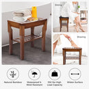 StrongTek Bamboo Shower Bench Seat with Cushion, Shower Stool with Storage Shelf, Lightweight, Non-Slip, Quick-Drain Design, 350 lbs Capacity, Ideal for Bathroom, Spa, Sauna, Living Room by TinyTreasures Baby Boutique