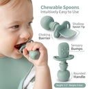 SAMiGO Silicone Baby Feeding Set, Baby Led Weaning Supplies, Suction Bowl Plate Bib Cup Self Feeding Spoons, Solid Food Eating Essentials, First Stage Utensils, 6+ Months by TinyTreasures Baby Boutique