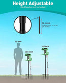 Bird Feeder Pole – 60 Inch Height Bird House Pole with 1-Inch Dia Heavy Duty for Birdfeeders, Feeding Stand with Mount Kit for Outdoor, Slip-Fit Connection by GreenHaven Gardens