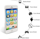 Toy Learning Play Cell Phone with 8 Functions and Dazzling Lights Interactive Toy for Toddler Baby Kids Boys Girls by TinyTreasures Baby Boutique