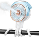Ausic Stroller Fan with Mist, 100ml Misting Portable Fan for Stroller, Baby Fans with Detachable Tripod, Baby Essentials, Clip on Fans for Crib, Treadmill, Car Seat, Outdoor by TinyTreasures Baby Boutique