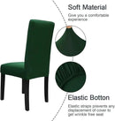 JQinHome Chair Covers for Dining Chairs, High Stretch Removable Washable Chair Protector Cover Set of 4, Chair Slipcovers for Dining Room, Kitchen,Home Party,Wedding Ceremony(Hunter Green, 4PC) by CozyNest Decor