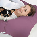 Meiz Pregnancy Pillow,Cooling Silky Pregnancy Pillows for Sleeping,Full Body Maternity Pillow for Pregnant Woman with Cooling Silky Jersey Cover,Dark Purple by TinyTreasures Baby Boutique