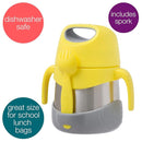 b.box Insulated Food Jar with Spork for Toddlers | Easy Open Container for Toddlers | Stainless Steel, 5hrs + of Perfect temperatures | Dishwasher Safe, BPA Free (Lemon Sherbet, 11 oz) by TinyTreasures Baby Boutique