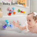 ALASOU 3PCS Pop Suction Cup Spinner Toys for 1 Year Old Boy Girl|Novelty Spinning Tops Toddler Toys Age 1-2|Sensory Baby Bath Toy for Toddlers 1-3|12 18 Months Boy Birthday Gift for Infant by TinyTreasures Baby Boutique